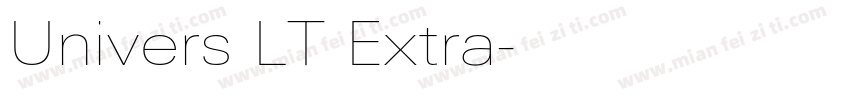 Univers LT Extra字体转换
